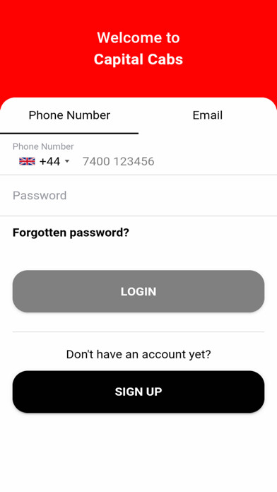 Emulate iPhone app Capital Cabs using MyAndroid
