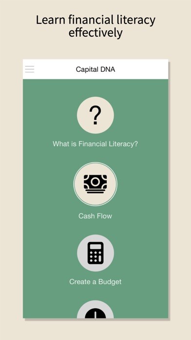 Emulate iPhone app CapitalDNA: Financial Literacy using MyAndroid