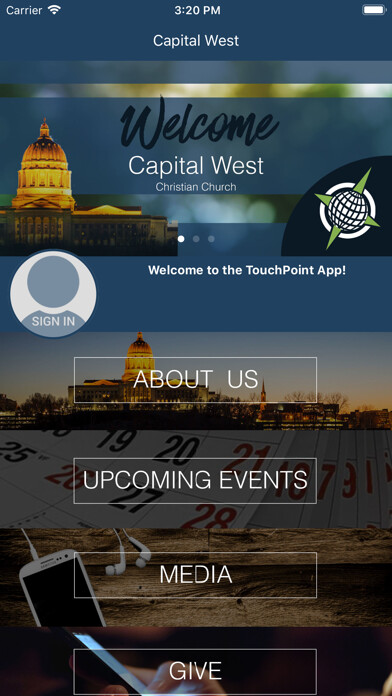 Emulate iPhone app Capital West Christian Church using MyAndroid Emulate iPhone app Capital West Christian Church using MyAndroid