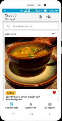 Emulate Android APK Capout - Food Socializing App Emulate Android APK Capout - Food Socializing App