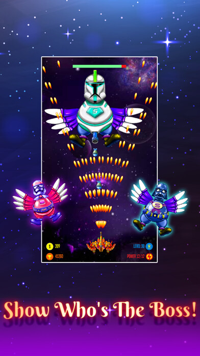 Emulate iPhone app Captain Galaxy: Chicken Attack using MyAndroid