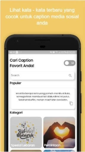 Run android online APK Caption Expert - Kumpulan Caption & Ucapan Lebaran from MyAndroid or emulate Caption Expert - Kumpulan Caption & Ucapan Lebaran using MyAndroid Run android online APK Caption Expert - Kumpulan Caption & Ucapan Lebaran from MyAndroid or emulate Caption Expert - Kumpulan Caption & Ucapan Lebaran using MyAndroid