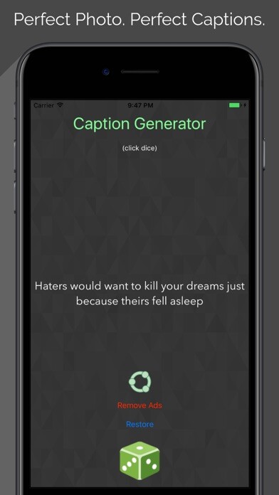 Emulate iPhone app Caption Generator using MyAndroid