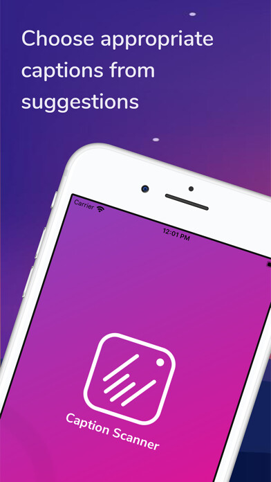Emulate iPhone app Caption Scanner using MyAndroid