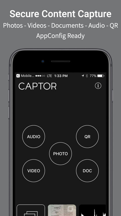Emulate iPhone app CAPTOR for Enterprise using MyAndroid