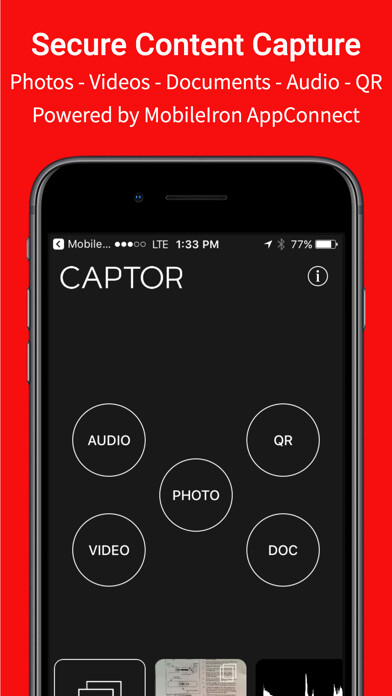 Emulate iPhone app CAPTOR for MobileIron using MyAndroid