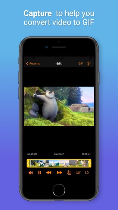 Emulate iPhone app Capture-Gif Maker & Creator using MyAndroid