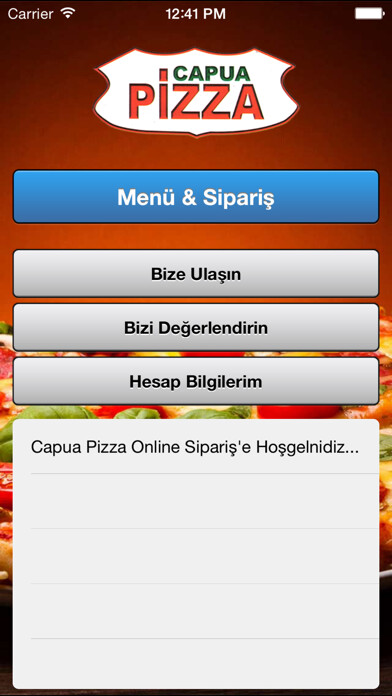 Emulate iPhone app Capua Pizza using MyAndroid Emulate iPhone app Capua Pizza using MyAndroid