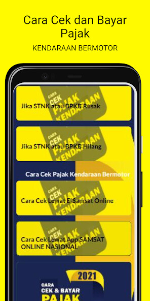 Run android online APK Cara Cek Bayar Pajak Kendaraan from MyAndroid or emulate Cara Cek Bayar Pajak Kendaraan using MyAndroid