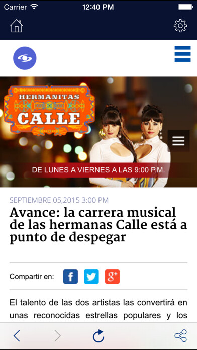 Emulate iPhone app Caracol Televisión using MyAndroid Emulate iPhone app Caracol Televisión using MyAndroid