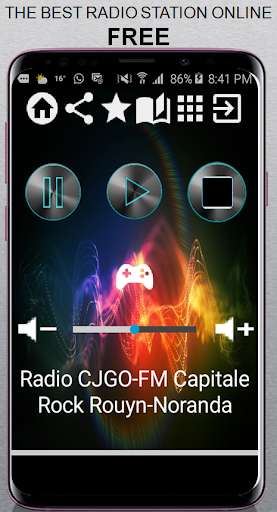 Run android online APK CA Radio CJGO-FM Capitale Rock Rouyn-Noranda 102.1 from MyAndroid or emulate CA Radio CJGO-FM Capitale Rock Rouyn-Noranda 102.1 using MyAndroid
