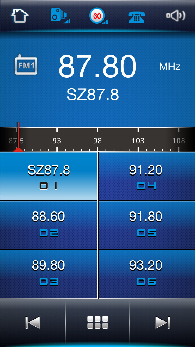 Emulate iPhone app caradio using MyAndroid