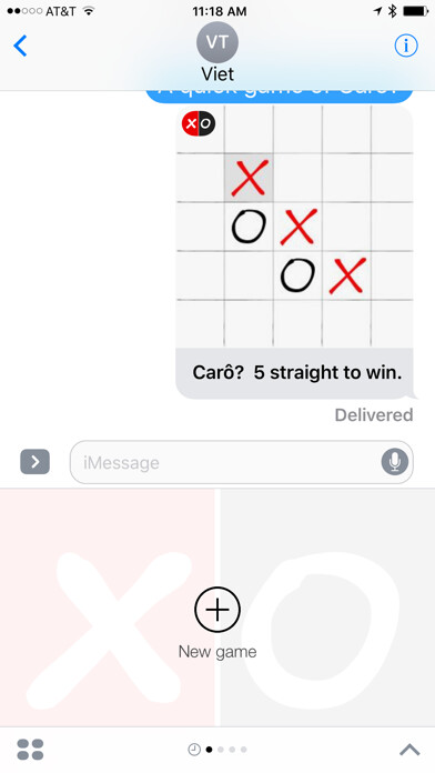 Emulate iPhone app Carô - A Turbo-charged Tic Tac Toe for iMessage using MyAndroid Emulate iPhone app Carô - A Turbo-charged Tic Tac Toe for iMessage using MyAndroid