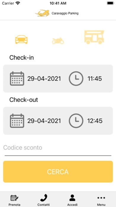 Emulate iPhone app Caravaggio Parking using MyAndroid