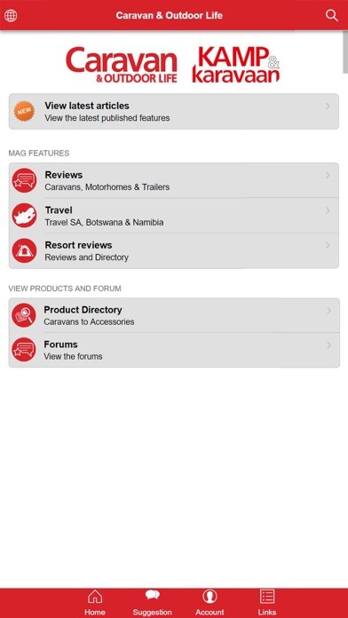 Emulate iPhone app Caravan & Outdoor Life using MyAndroid
