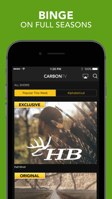 Emulate iPhone app CarbonTV using MyAndroid