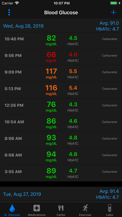 Emulate iPhone app Carburetor Diabetes Manager using MyAndroid Emulate iPhone app Carburetor Diabetes Manager using MyAndroid