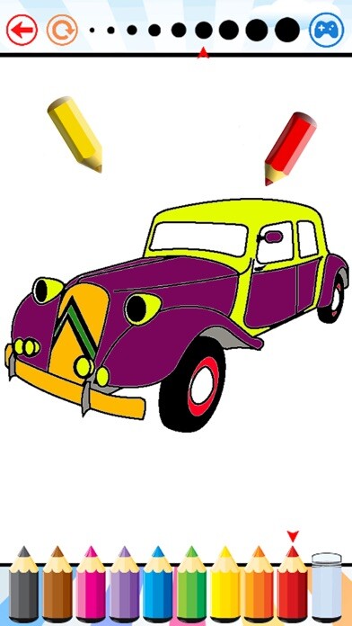 Emulate iPhone app Car Coloring Book - Vehicle drawing for Kids using MyAndroid