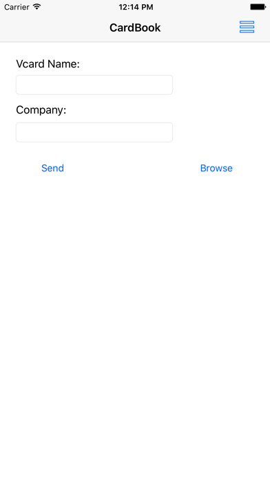 Emulate iPhone app CardBook Digital Business Card using MyAndroid Emulate iPhone app CardBook Digital Business Card using MyAndroid