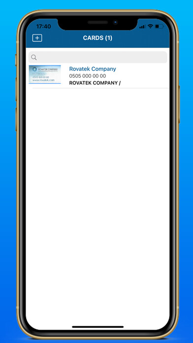 Emulate iPhone app Card Contacts using MyAndroid