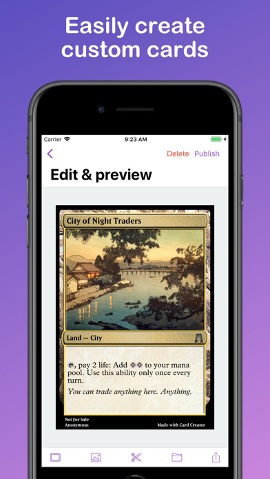 Emulate iPhone app Card Creator for MtG using MyAndroid Emulate iPhone app Card Creator for MtG using MyAndroid