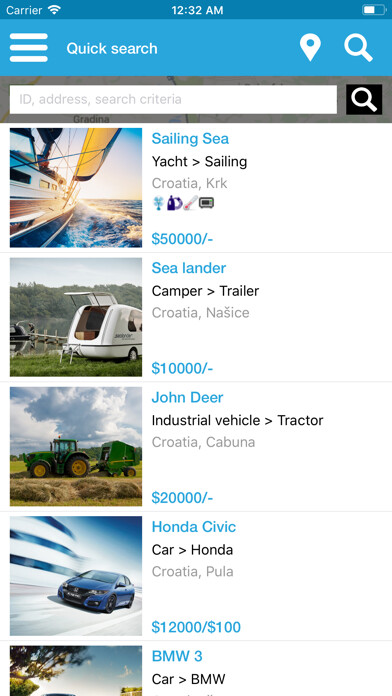Emulate iPhone app Car Dealer Directory App using MyAndroid
