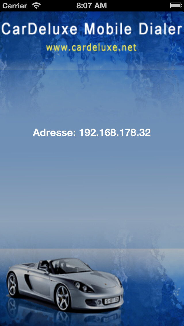 Emulate iPhone app CarDeluxe Mobile Dialer using MyAndroid Emulate iPhone app CarDeluxe Mobile Dialer using MyAndroid