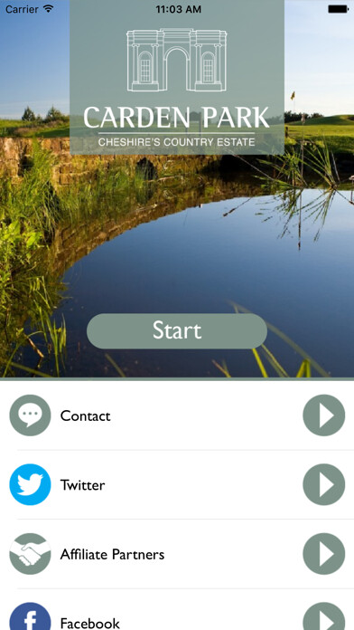 Emulate iPhone app Carden Park Hotel using MyAndroid