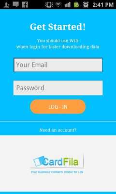 Emulate Android APK CardFila -Business Card Holder Emulate Android APK CardFila -Business Card Holder
