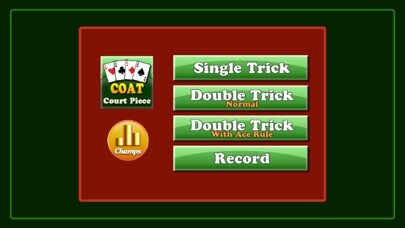 Emulate iPhone app Card Game Coat : Court Piece using MyAndroid