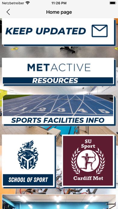 Emulate iPhone app CardiffMet Sport using MyAndroid