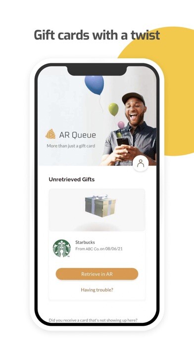 Emulate iPhone app Cardii - AR Gift Cards using MyAndroid