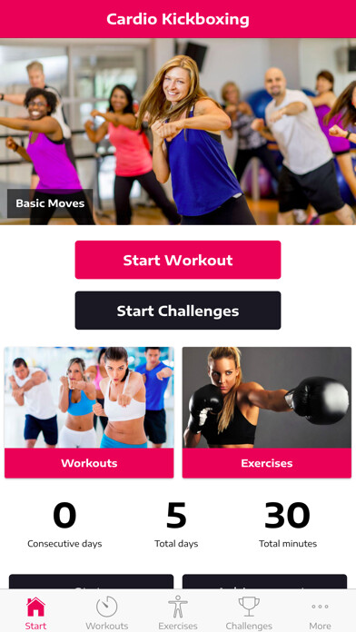 Emulate iPhone app Cardio Kickboxing Workout using MyAndroid