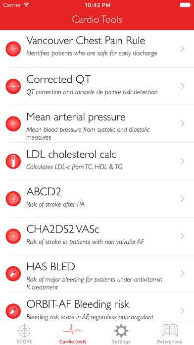 Emulate iPhone app Cardio SCORE using MyAndroid