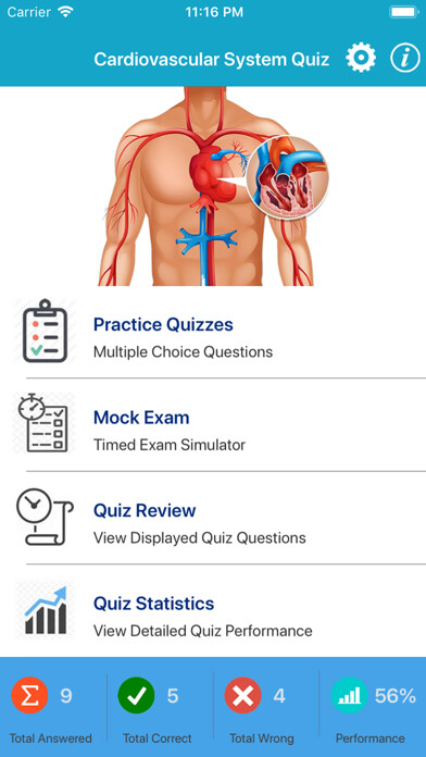 Emulate iPhone app Cardiovascular System Quizzes using MyAndroid Emulate iPhone app Cardiovascular System Quizzes using MyAndroid