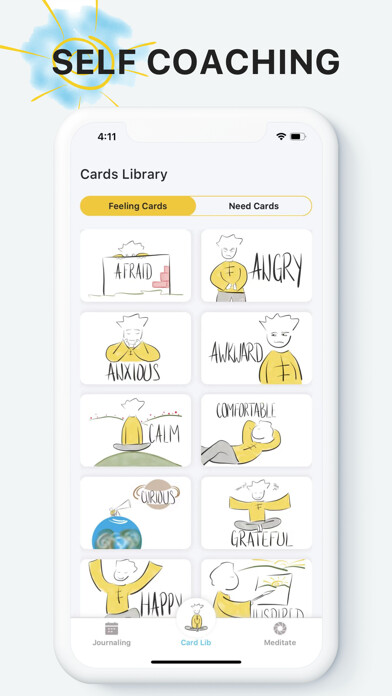 Emulate iPhone app Card Meditation using MyAndroid