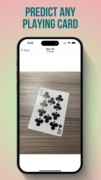 Emulate iPhone app Card Predictor using MyAndroid