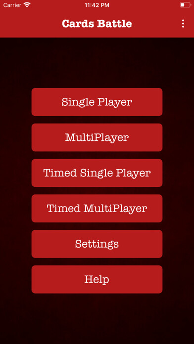 Emulate iPhone app Cards Battle / War using MyAndroid