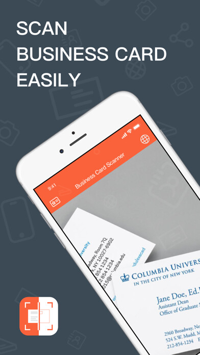 Emulate iPhone app Card Scanner to Contacts + OCR using MyAndroid