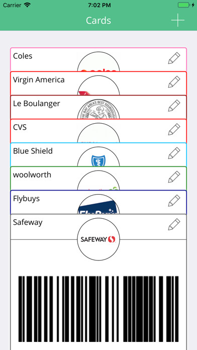 Emulate iPhone app Cards Wallet using MyAndroid