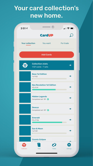 Emulate iPhone app CardUp Trading using MyAndroid