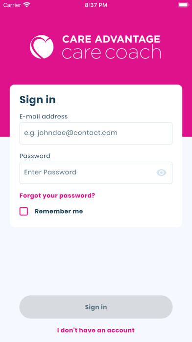 Emulate iPhone app Care Advantage Care Coach using MyAndroid Emulate iPhone app Care Advantage Care Coach using MyAndroid
