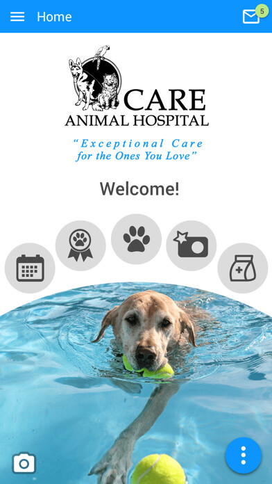 Emulate iPhone app Care Animal Hospital Temecula using MyAndroid
