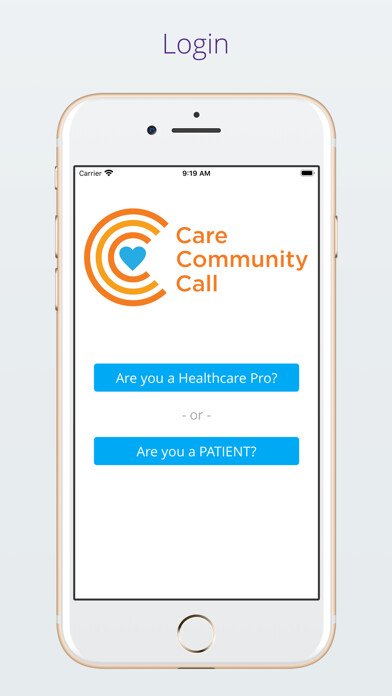 Emulate iPhone app Care Community Call using MyAndroid