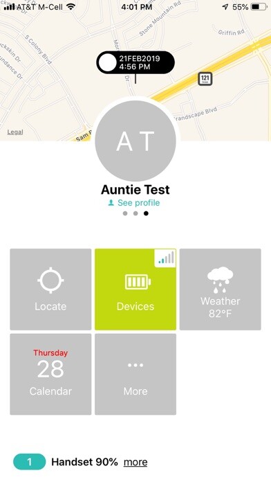 Emulate iPhone app Caregiver Tracking using MyAndroid
