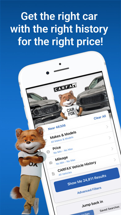 Emulate iPhone app CARFAX Find Used Cars for Sale using MyAndroid
