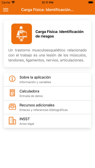 Emulate iPhone app Carga física-Identificación using MyAndroid Emulate iPhone app Carga física-Identificación using MyAndroid