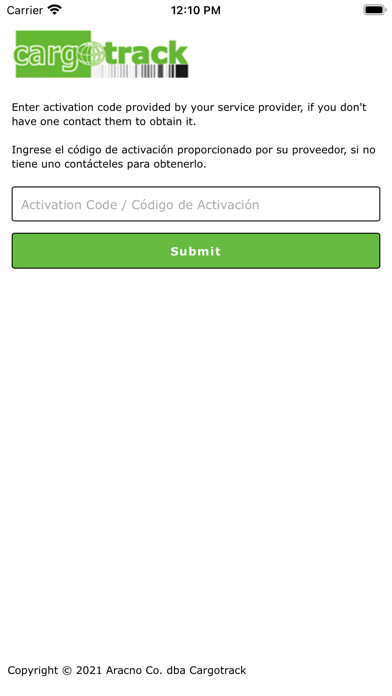 Emulate iPhone app Cargotrack US using MyAndroid