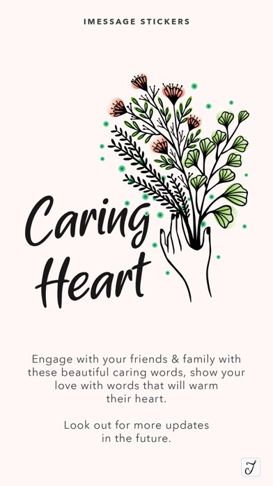 Emulate iPhone app Caring Heart Stickers using MyAndroid