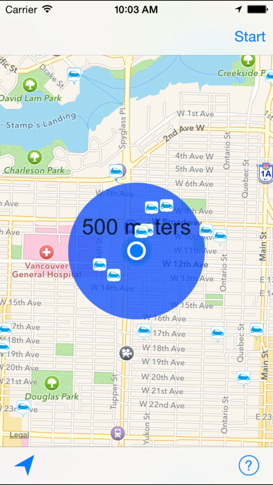Emulate iPhone app CarIsNear for car2go using MyAndroid Emulate iPhone app CarIsNear for car2go using MyAndroid